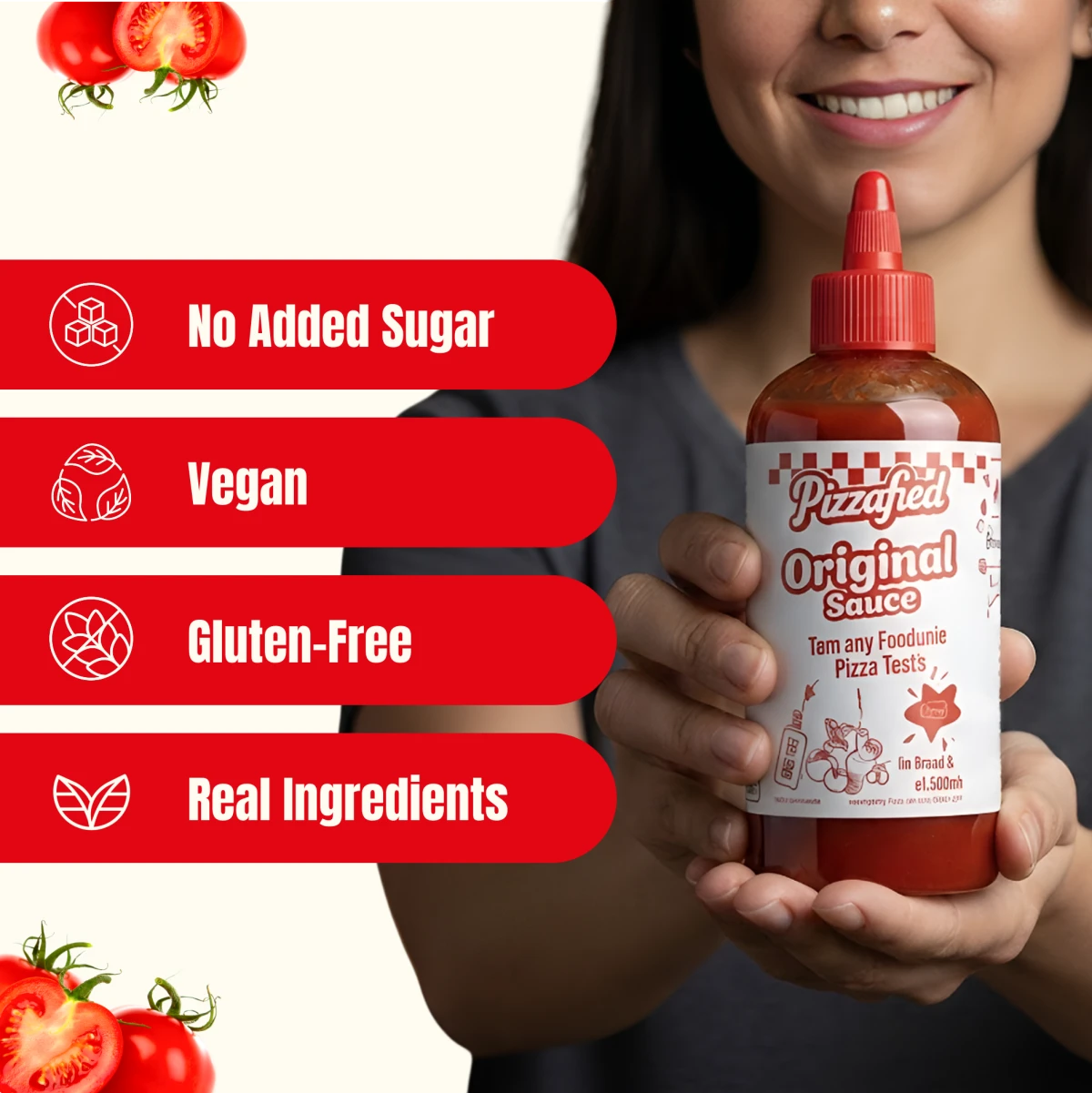 Pizzafied Original 3er-Pack - Würzsoße mit Pizzageschmack 3x 340 ml