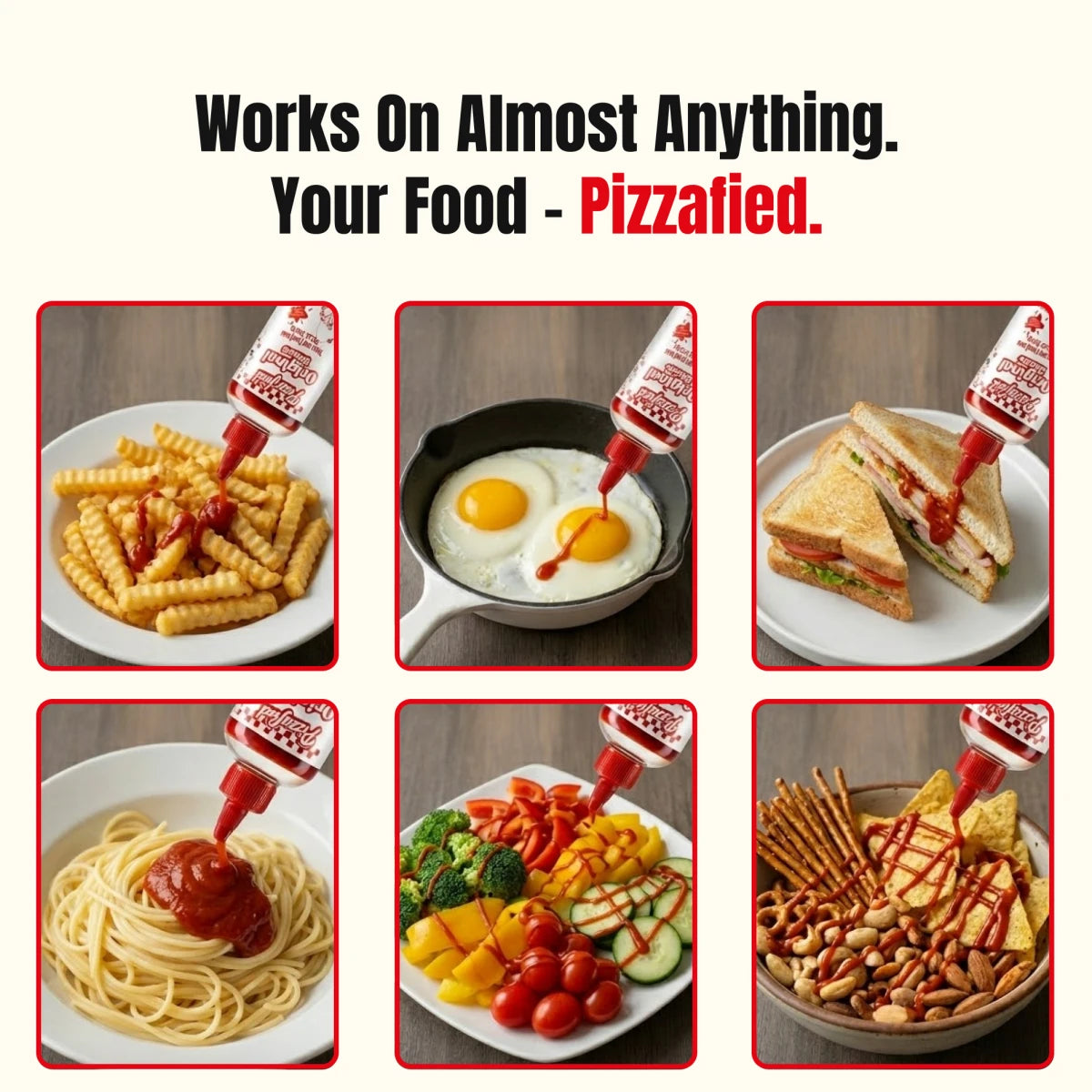 Pizzafied Original 3er-Pack - Würzsoße mit Pizzageschmack 3x 340 ml